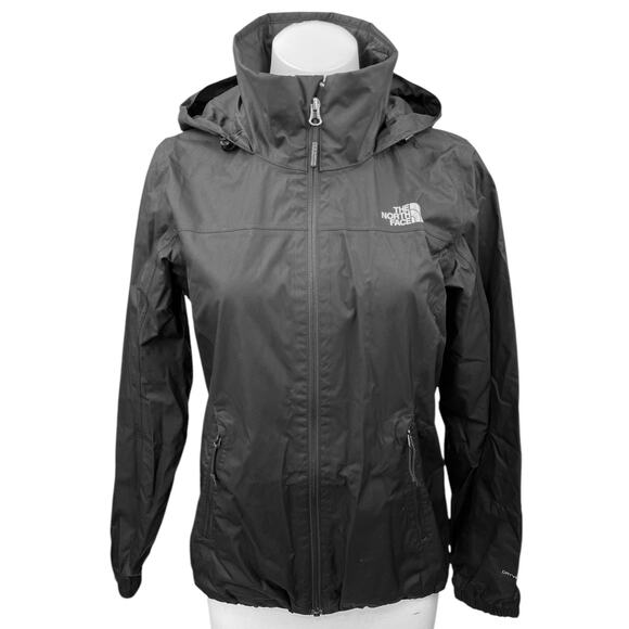 The North Face Dryvent Womens Black Zip Up Hoodie Windbreaker Rain Coat Jacket S - Picture 1 of 8